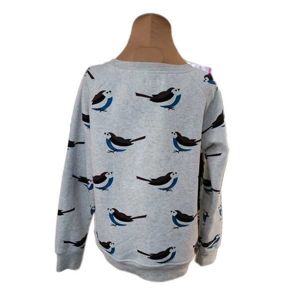 L.A. Soul Bird Print Sweatshirt Women’s Medium Gray Crewneck Cozy Pullover - Picture 2 of 5
